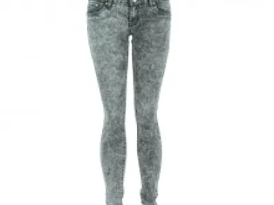 Jeans skinny délavé gris foncé