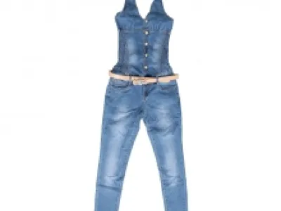 Combi-pantalon dos nu avec smocks côtés