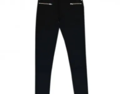 Pantalon femme taille haute avec poches zippées