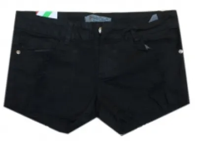 Short noir jeans