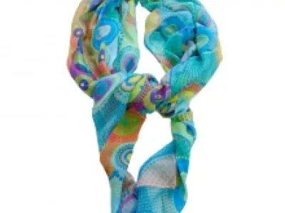 Foulard imprimé de motif multicolore