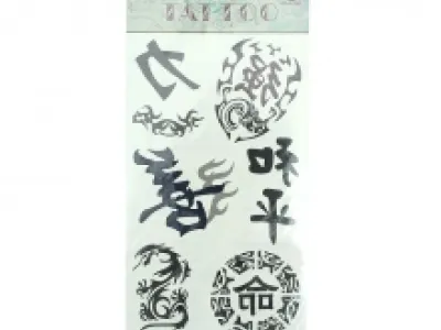 Tatouage autocolant avec calligraphie chinoise