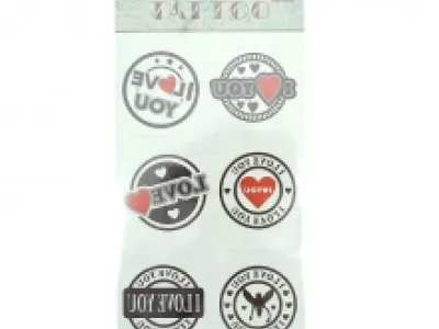 Tatouage autocollant I Love You