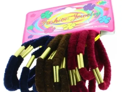 Élastique doux pour cheveux avec embout doré