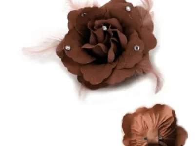 Élastique cheveux fleur ncrustée de strass