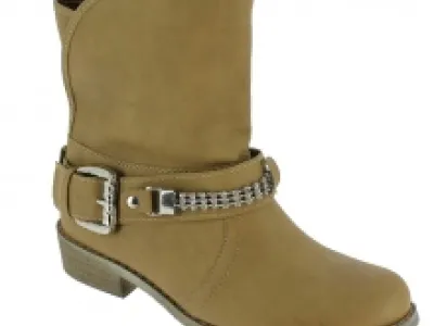 Bottines khaki ornées de strass