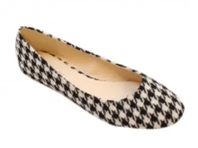 Ballerines imprimées pied-de-poule