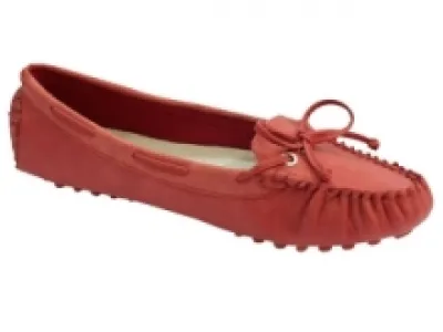 Mocassins femme à picots et laçage