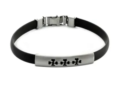 Bracelet en caoutchouc avec motif de trèfles