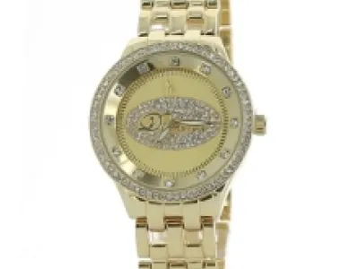 Montre métal femme sertie de strass