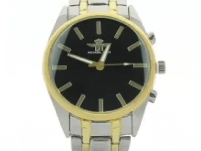 Montre métal homme index en bâtonnet