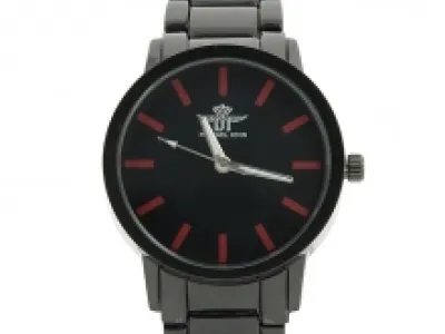 Jolie montre métal ronde noire
