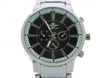 Montre métal avec chronographes