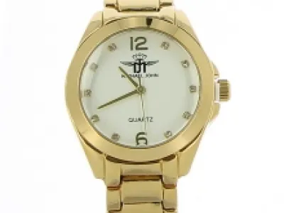 Montre en métal pour femme avec index en strass