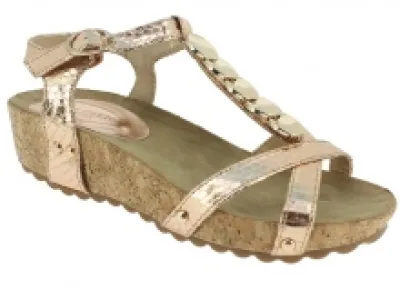 Sandales champagne décorées de sphères