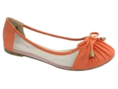 Ballerines plissées avec motif nœud