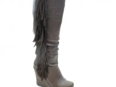 Bottes compensées avec franges