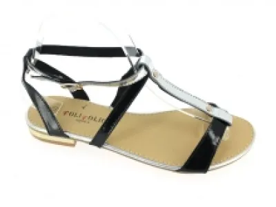 Sandales noires avec brides fines