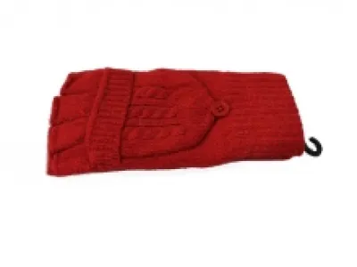 Gants mitaines courts en maille torsadée avec capuches