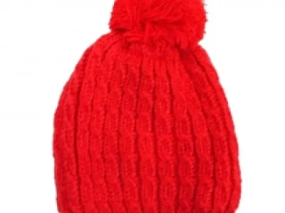 Bonnet femme torsade avec pompon