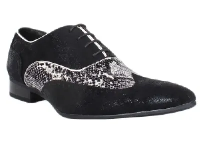 Chaussures de ville bicolores reptiles pour homme