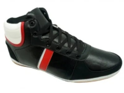 Baskets montantes avec bandes contrastantes