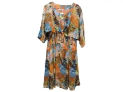 Robe fluide imprimée deux pièces