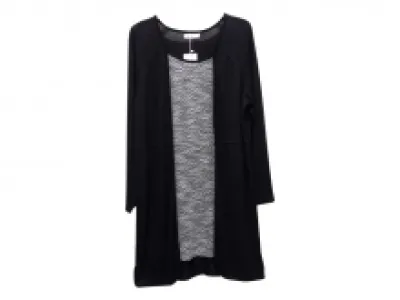 Pull grande taille femme avec doublure et empiècement en voile
