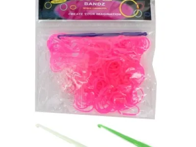 Élastique rose à tisser