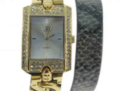 Montre bracelet dorée pour femme