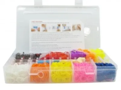 Joli kit d’élastiques multicolores à tisser