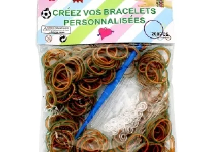 Joli bracelet élastique multicolore à tisser