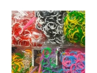 Magnifiques élastiques bicolores pour bracelets