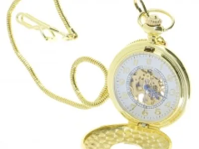 Montre gousset avec cadran transparent