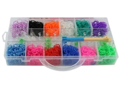 Kit d'élastiques à tisser de diverses couleurs