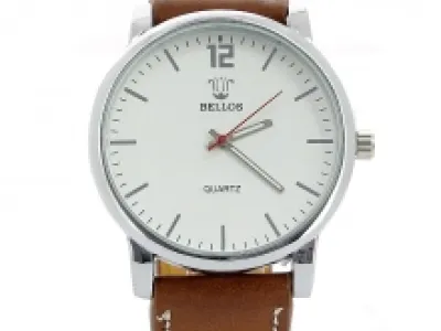 Montre-bracelet avec cadran rond en acier