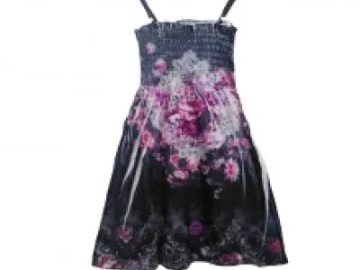 Robe voilée imprimée fleurie