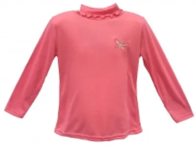 T-shirt fille avec col roulé