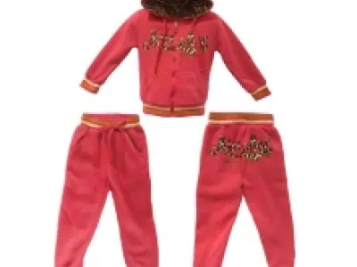Ensemble jogging léopardé fille