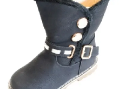 Bottes enfant avec boutons dorés et bride bouclée
