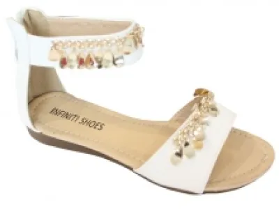 Sandales filles décorées de breloques dorées