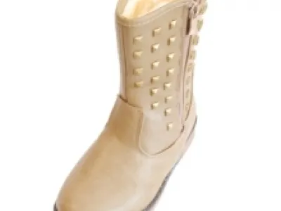 Bottines cloutées avec zip sur le côté exterieur pour enfant