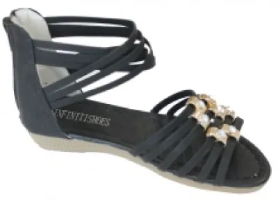 Sandales spartiates filles ornées de cristaux