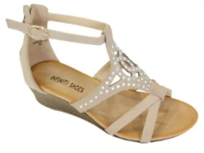 Sandales spartiates filles serties de strass