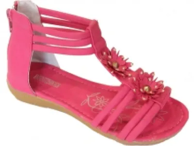 Sandales spartiates filles ornées de fleurs
