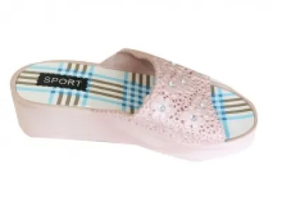 Sandales femme imprimées fleuries à strass