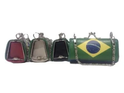 Porte-monnaie vintage motif drapeau brésilien