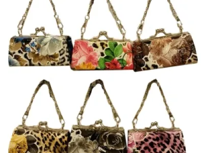 Porte-monnaie retro avec motif léopardé