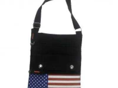 Sac bandoulière vertical motif drapeau américain