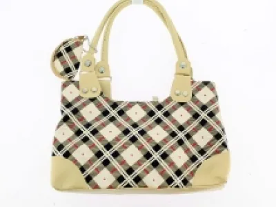 Petit sac à main à carreaux avec porte-monnaie